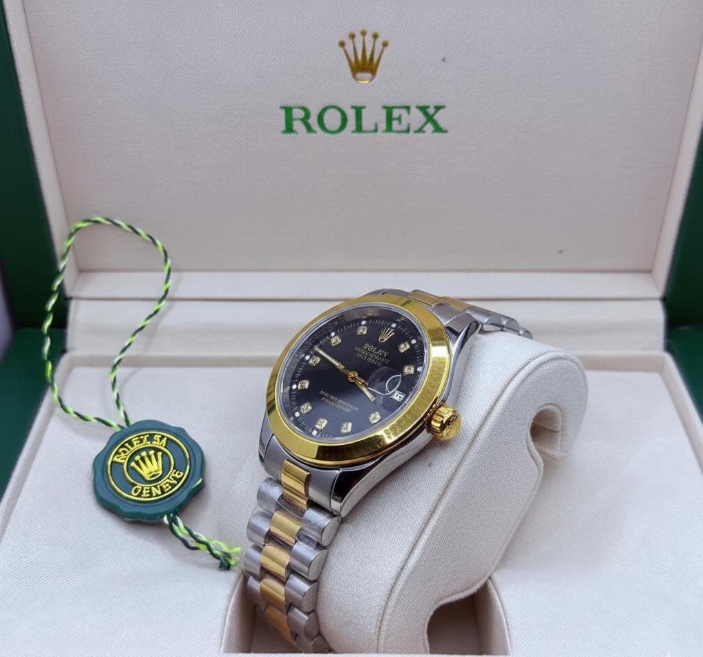 Premium Two-Tone Rolex Oyster Edition – Iconic Black Dial Watch