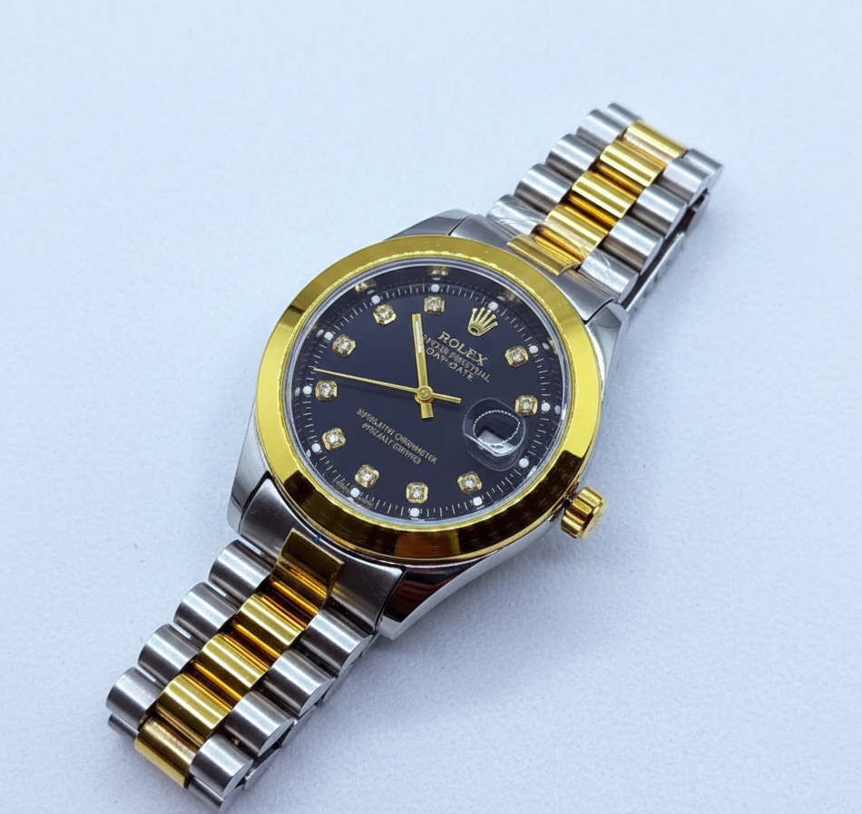 Premium Two-Tone Rolex Oyster Edition – Iconic Black Dial Watch